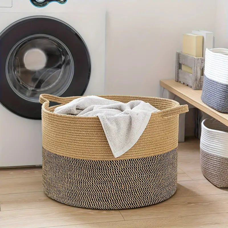 Jute basket 21.7x13.8
