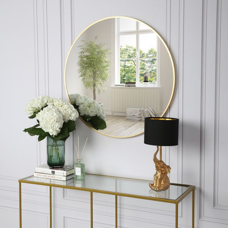 Circular Mirror Gold 80cm