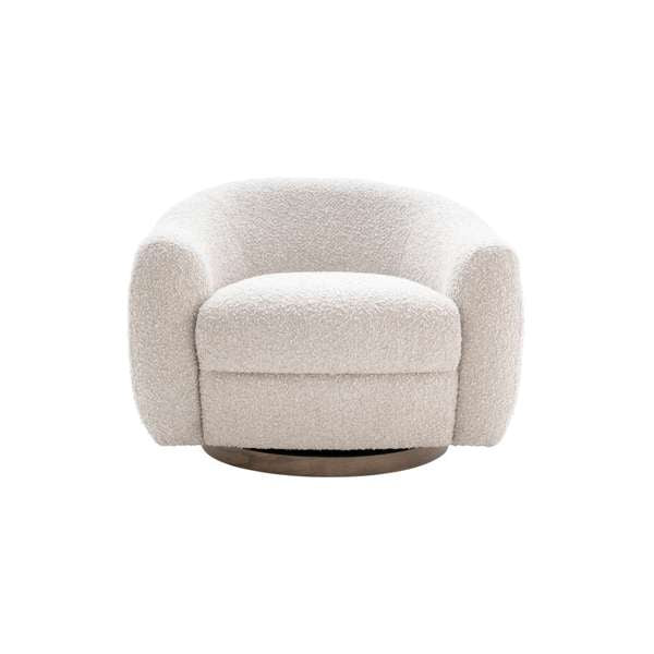 Grandeur Swivel Chair in Celine Angora