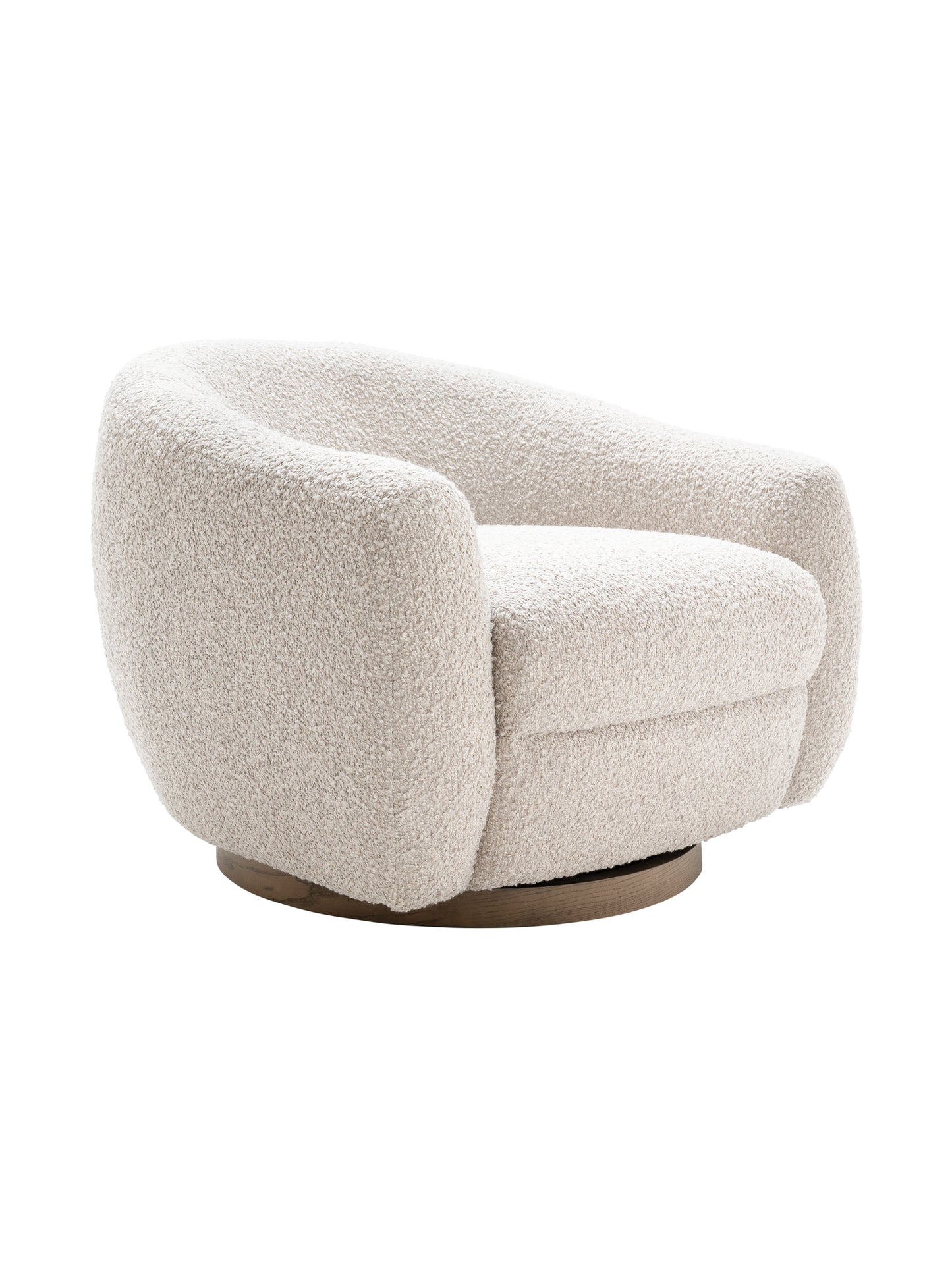 Grandeur Swivel Chair in Celine Angora