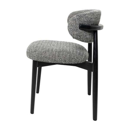 Valentino Dining Chair in Walkabout Liquorice