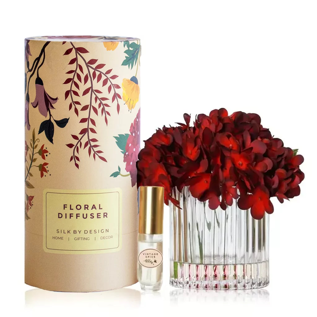 Red Hydrangea & Vintage Spice Diffuser Gift Set