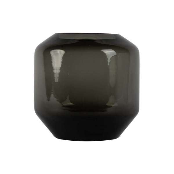 Isabeau Glass Vase in Obsidian (MED)