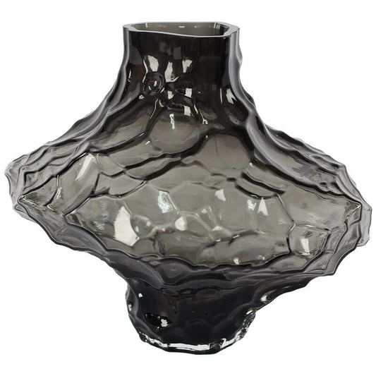 Tornado Glass Vase in Light Smoke med 20cm