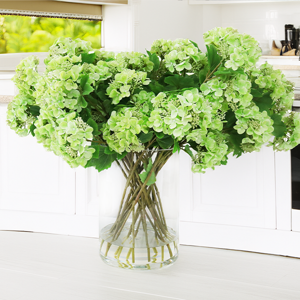 Green Hydrangea Silk Arrangement – Large 80cm