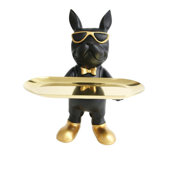 Cool Dog Craft - Black Standing, Gold Plate