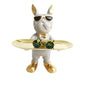 Cool Dog Craft - White Standing, Gold Plate