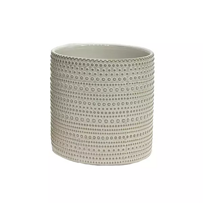 Speckled Ceramic Vase – Cream Small 12.5cm(H)X12.5cm(W)