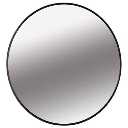 Circular Mirror Black Rim 80cm