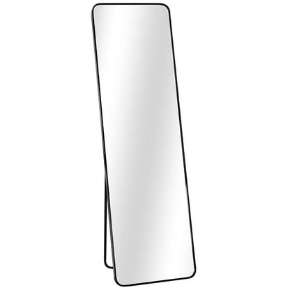 BLACK CHEV RECTANGULAR MIRROR 170X50CM